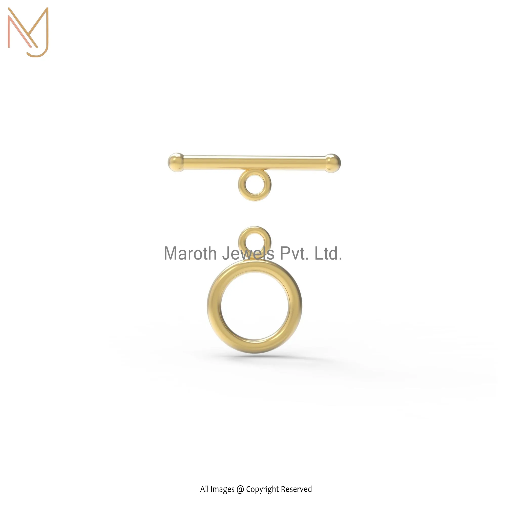 14k Yellow Gold Toggle Clasps Ring Finding Jewelry Supplier