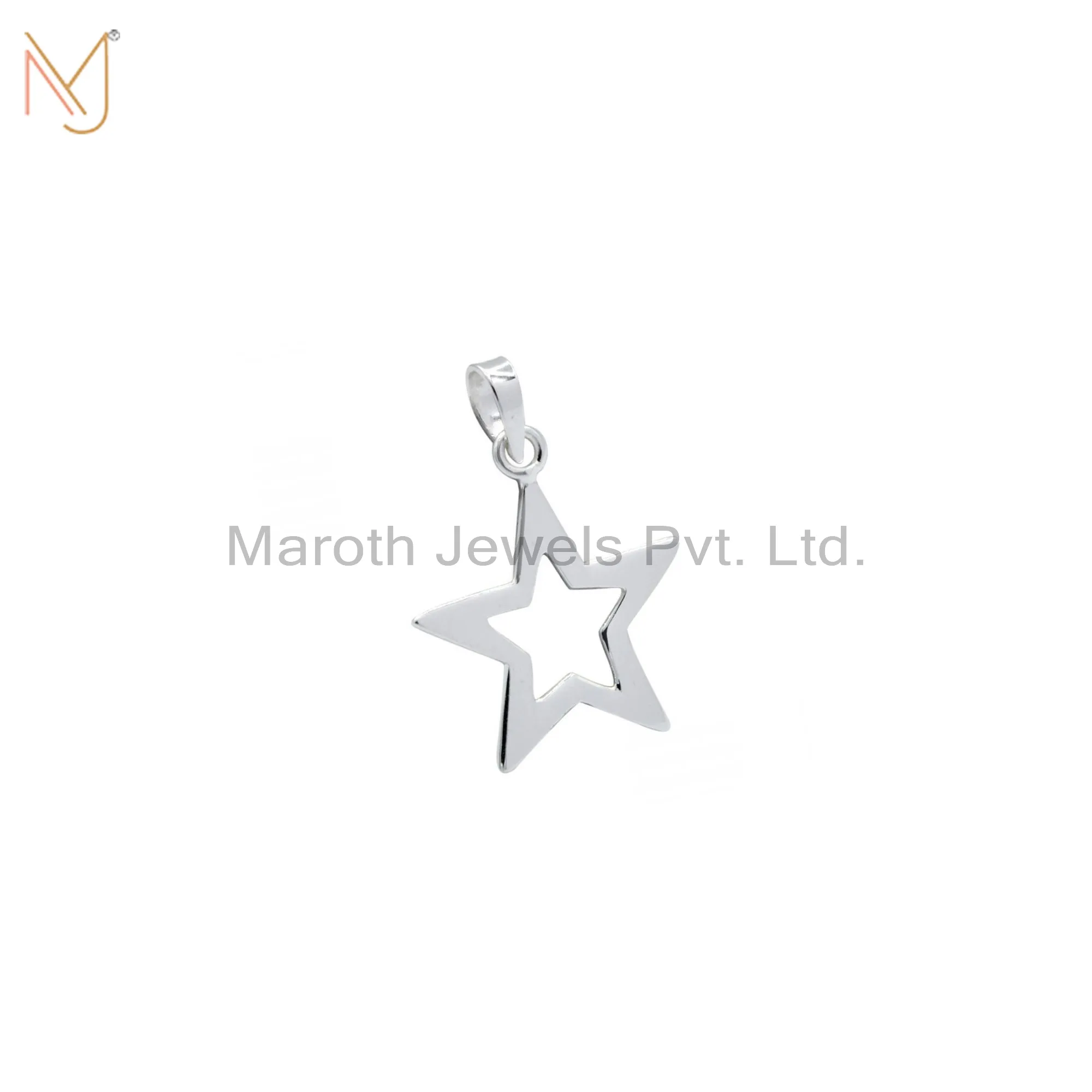 925 Silver Star Charm Pendant Jewelry Supplier