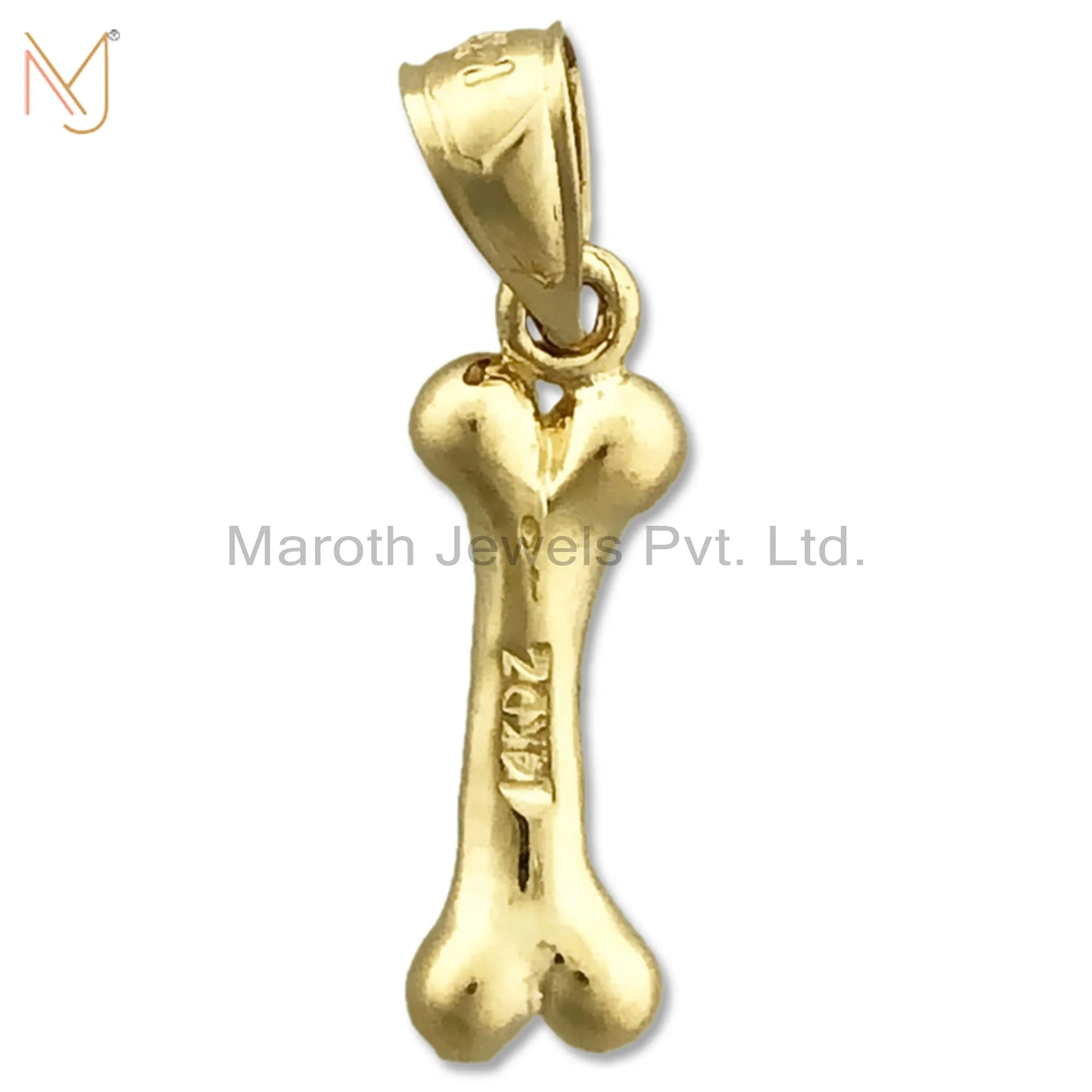 925 Silver Gold Plated Dog Bone Charm Pendant Jewelry Manufacturer