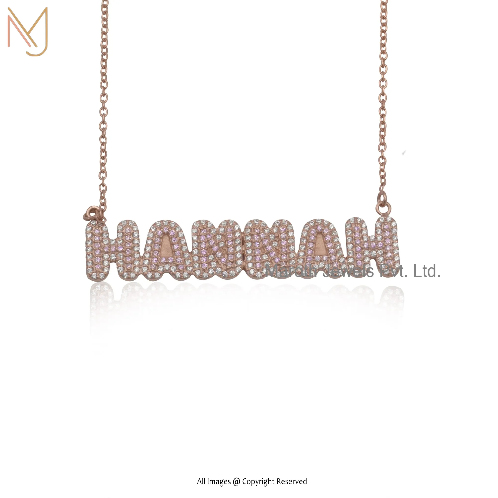 14K Yellow Gold Nameplate Chain Necklace Jewelry Manufacturer