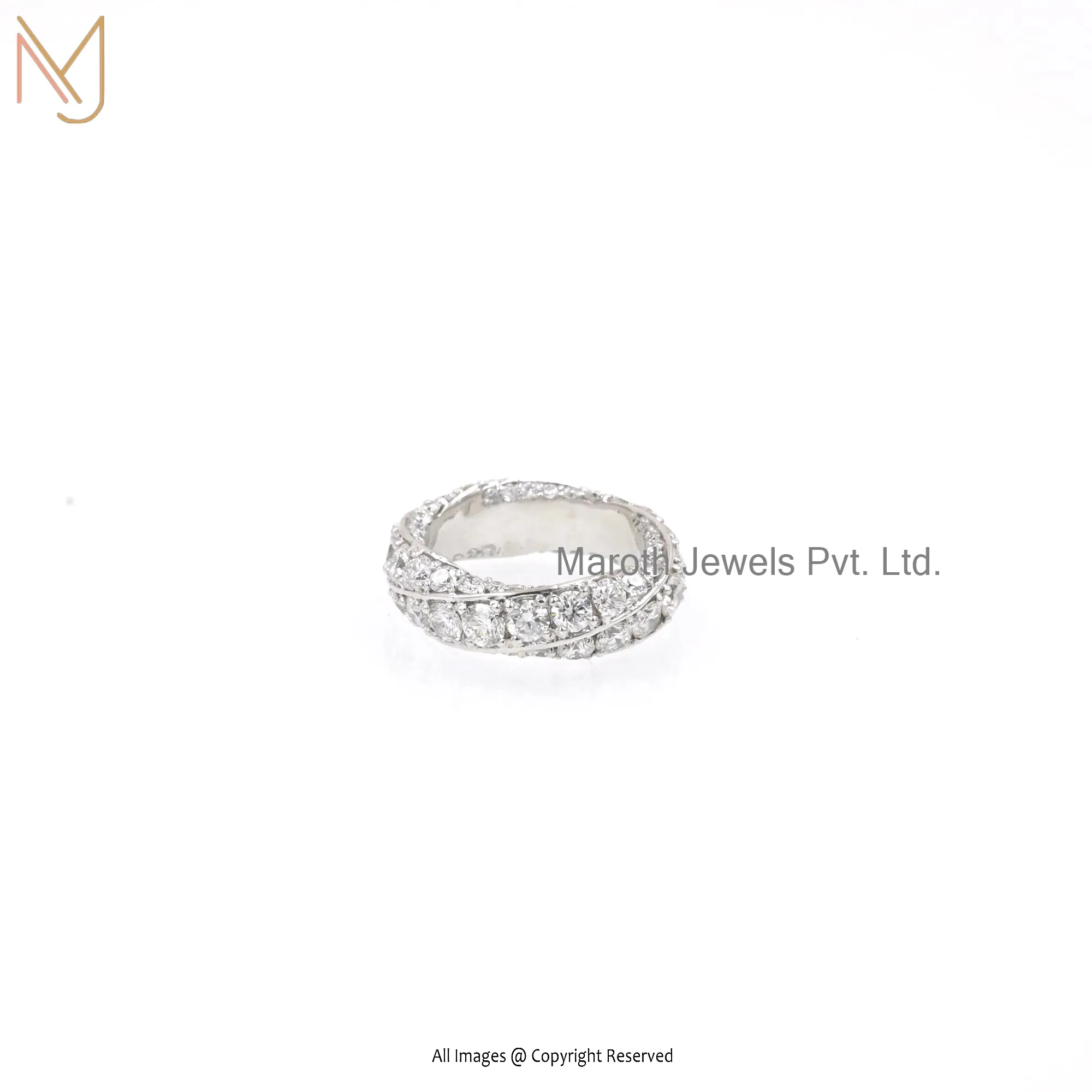 925 Silver White Gold Rhodium Plated Ring VS1 D Colour Natural Diamonds Only Manufacturer