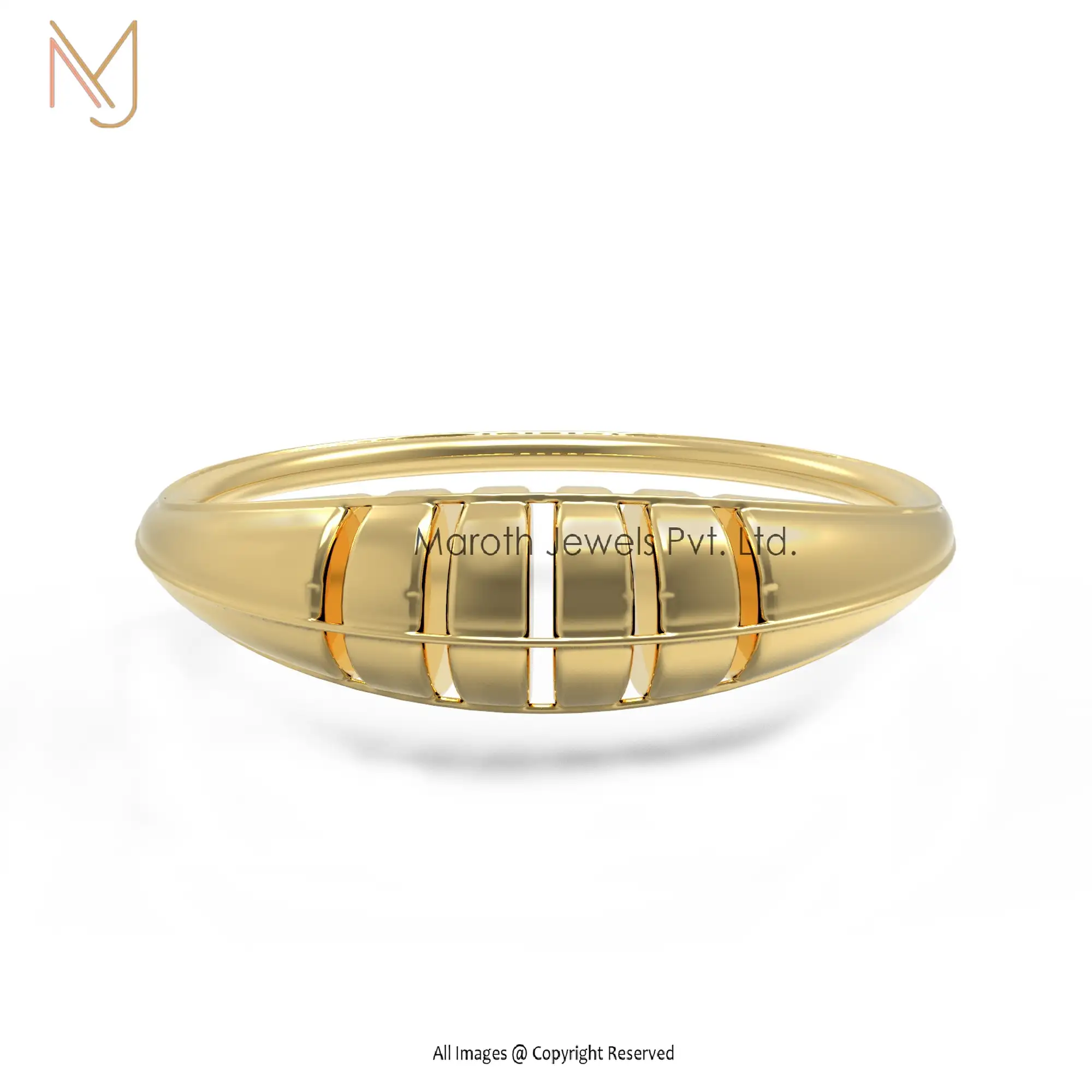 14K Solid Yellow Gold Bands Rings Jewelry Manufacturer