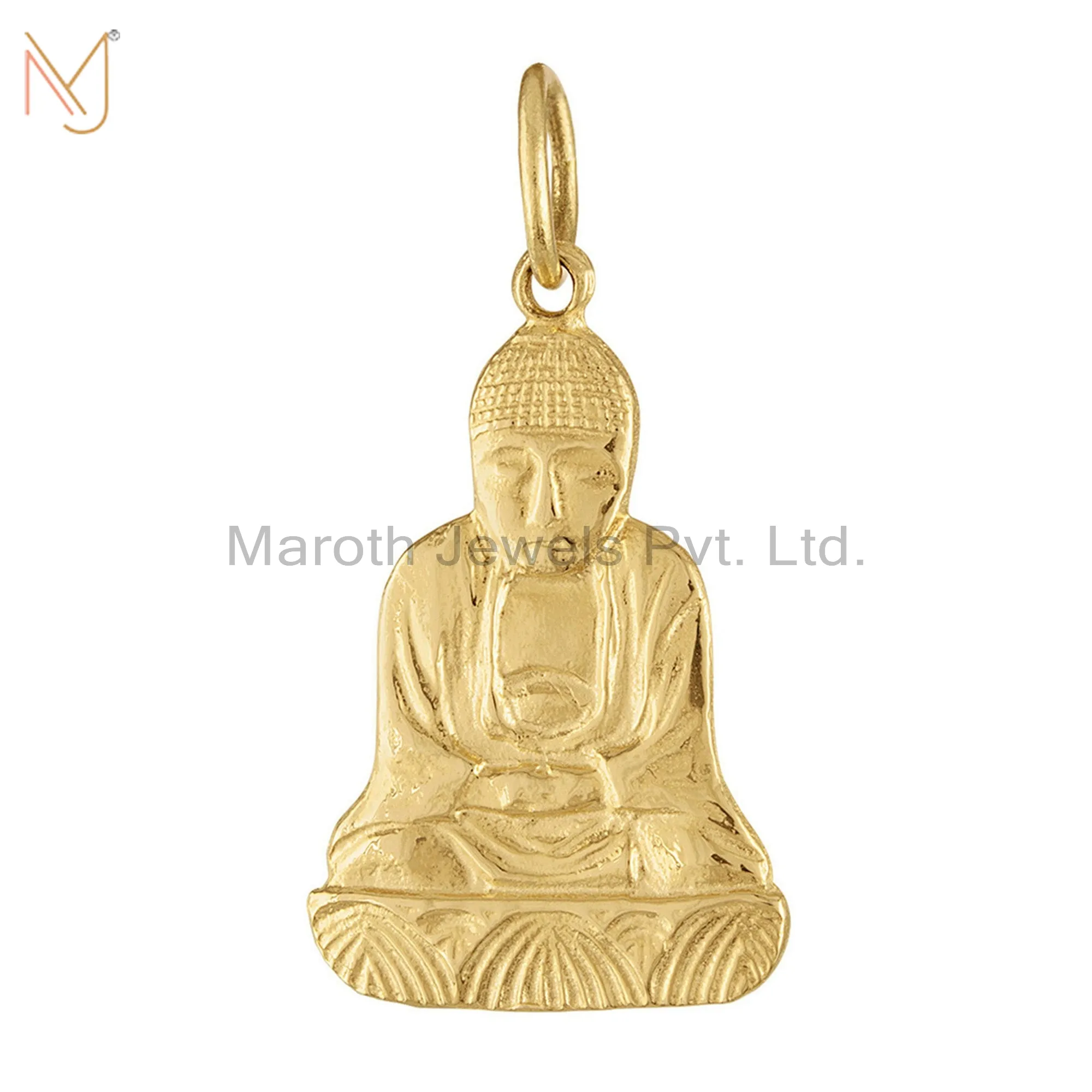 925 Silver Gold Vermeil Buddha Charms Pendant Custom Jewelry