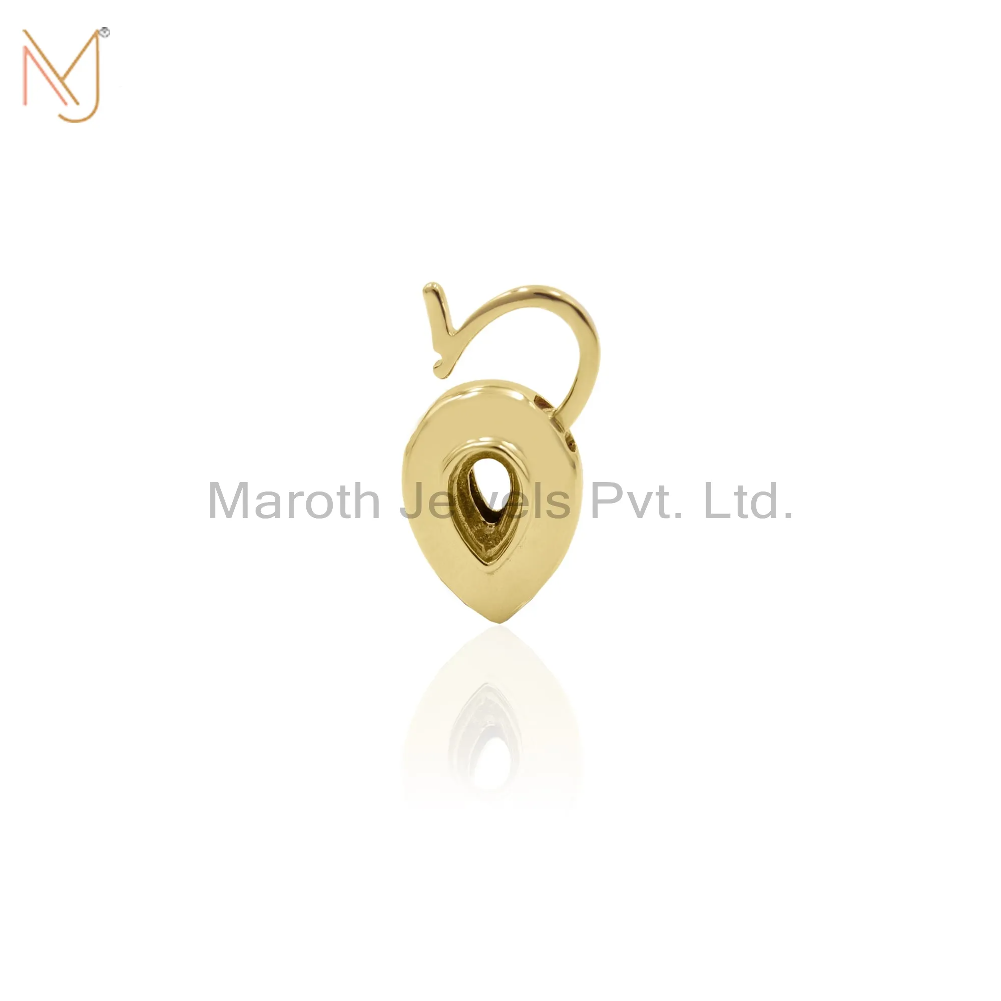 925 Silver Gold Padlock Jewelry Manufacturer