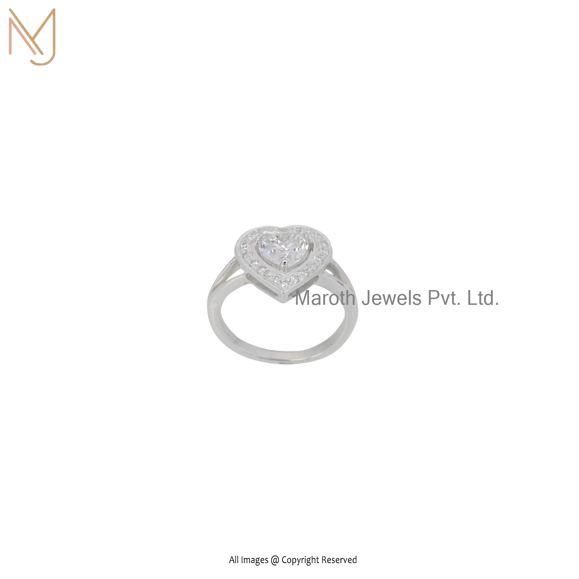 14K White Gold Mossanite Ring Manufacturer