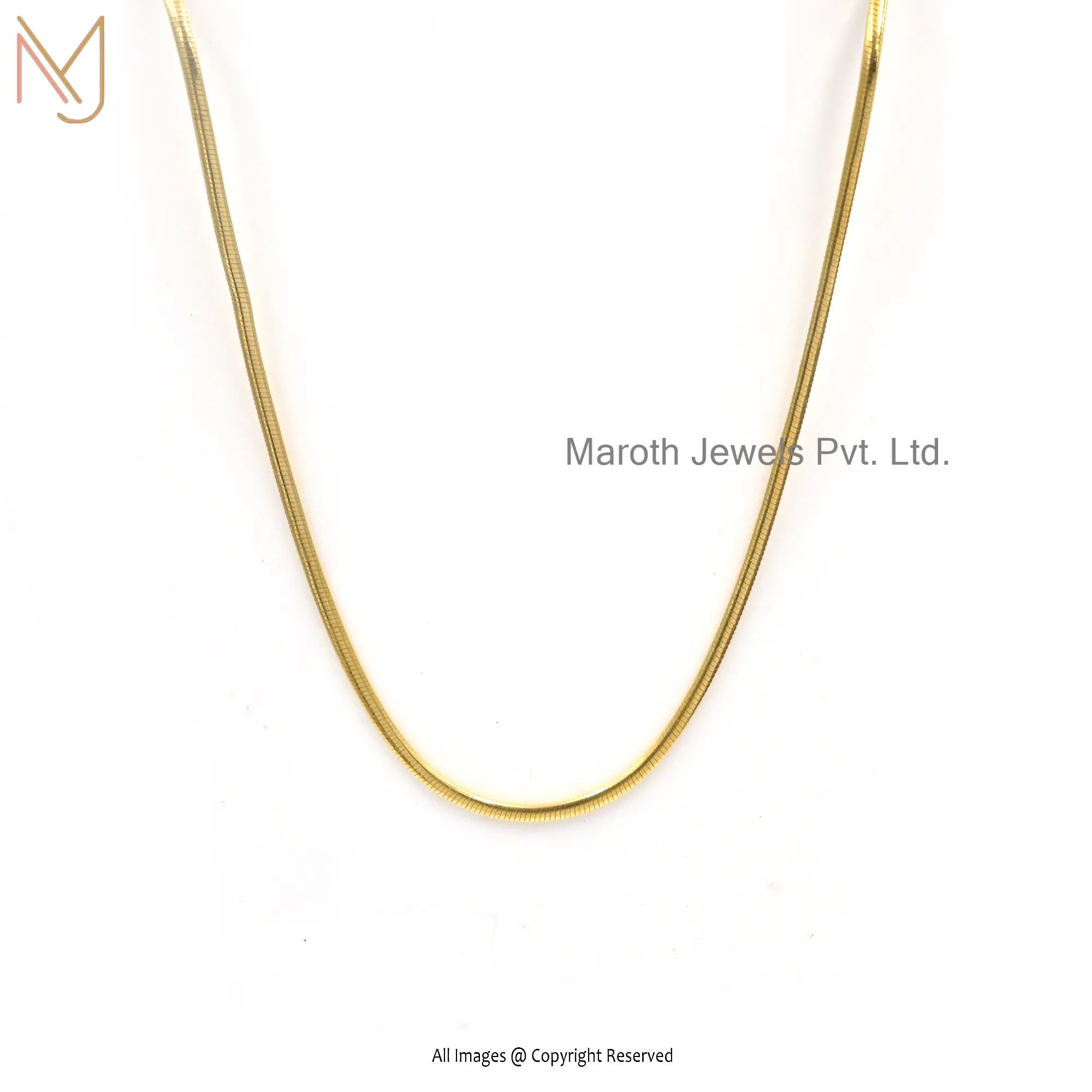 Private Label 14K Yellow Gold Chain Necklace Jewelry