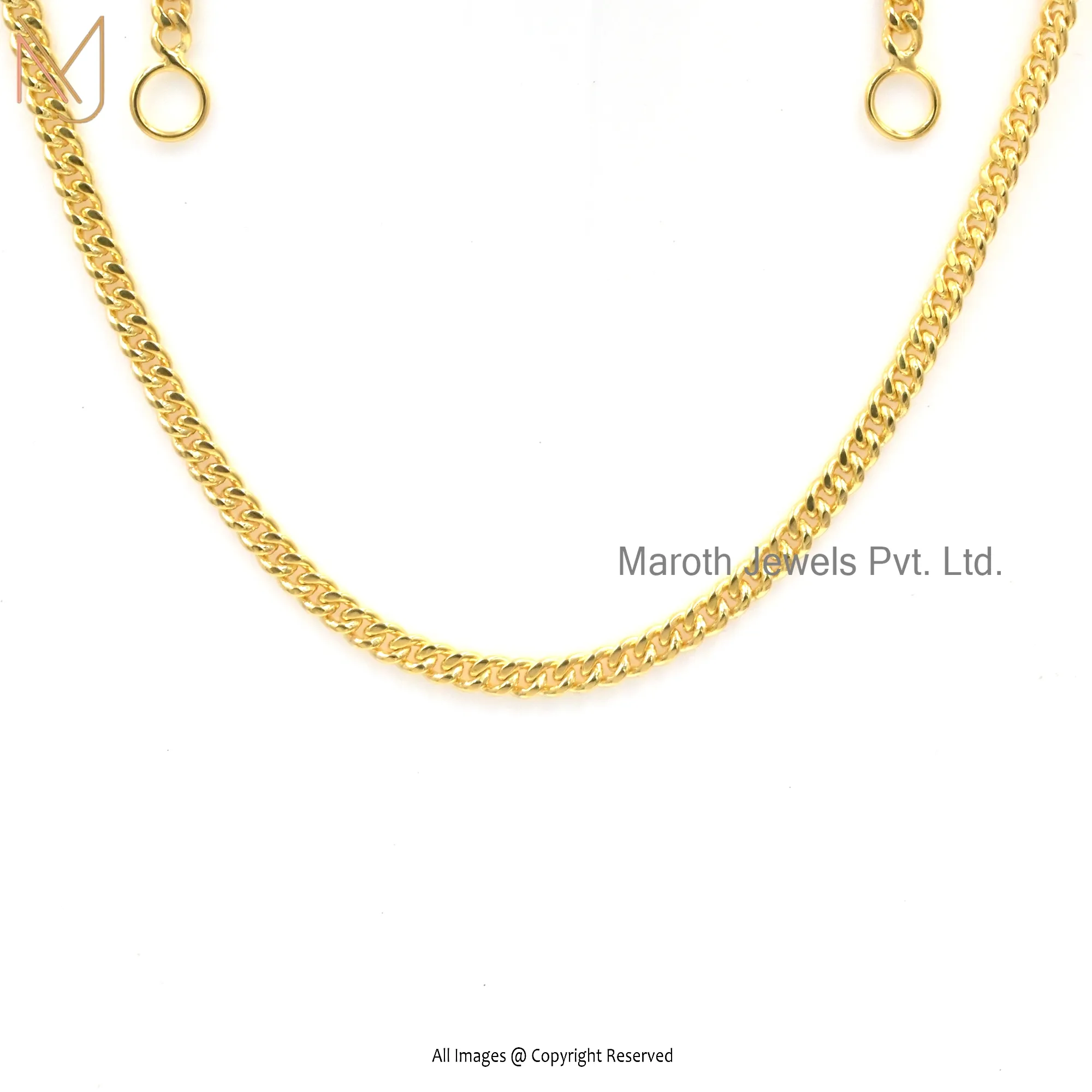 14K Solid Yellow Gold Link Chain Jewelry Supplier