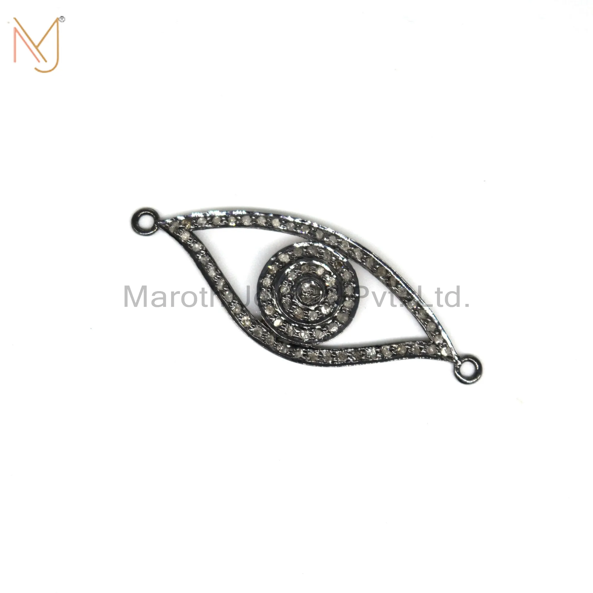 925 Silver Pave Diamond  Evil Eye Charm Pendant Jewelry Manufacturer