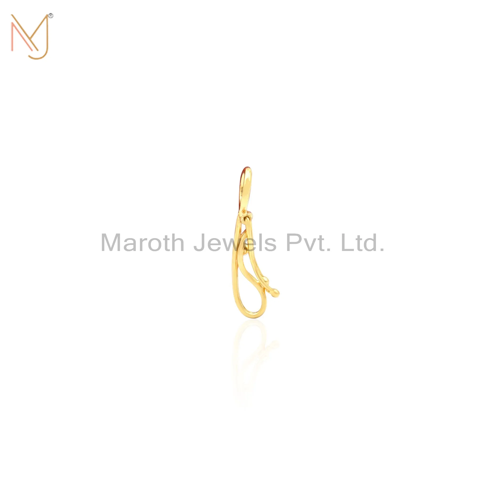 925 Silver Yellow Gold Plated Finding Jewelry Supplier