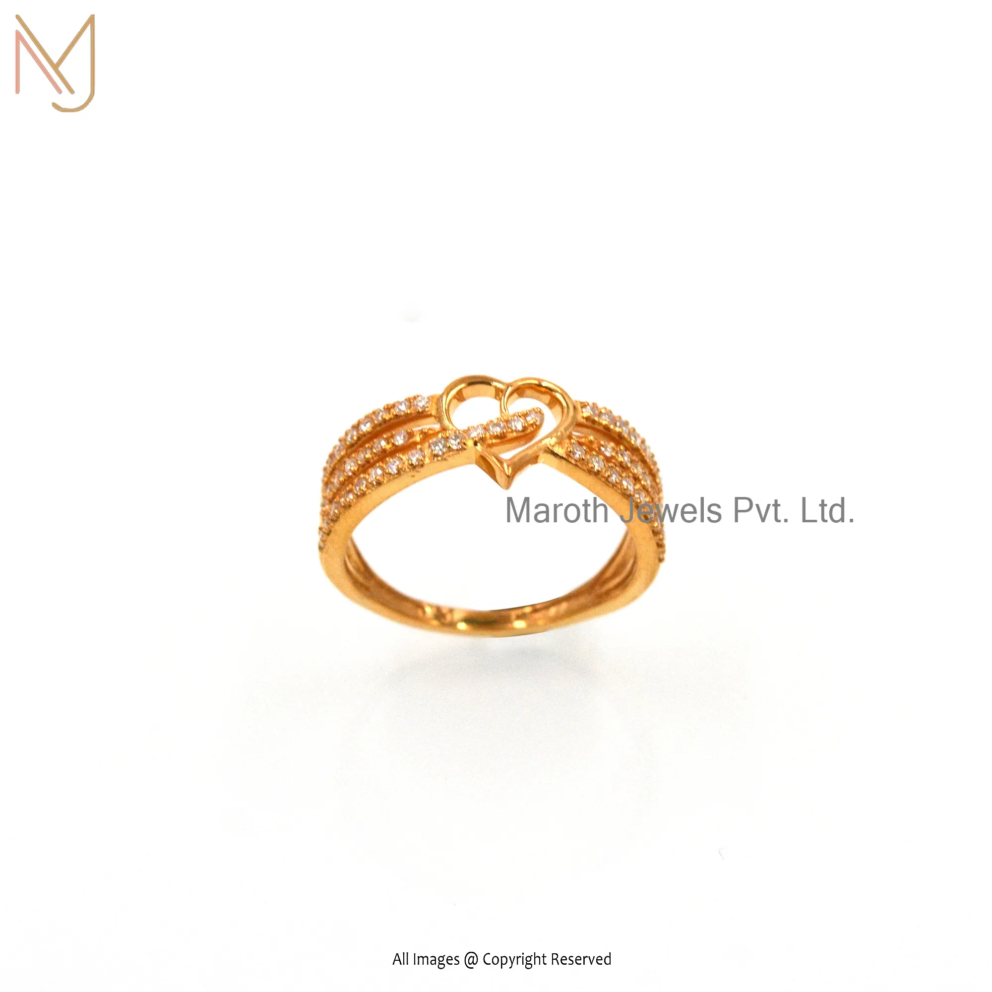 925 Silver Yellow Gold Plated Moissanite Ring Jewelry Manufacturer