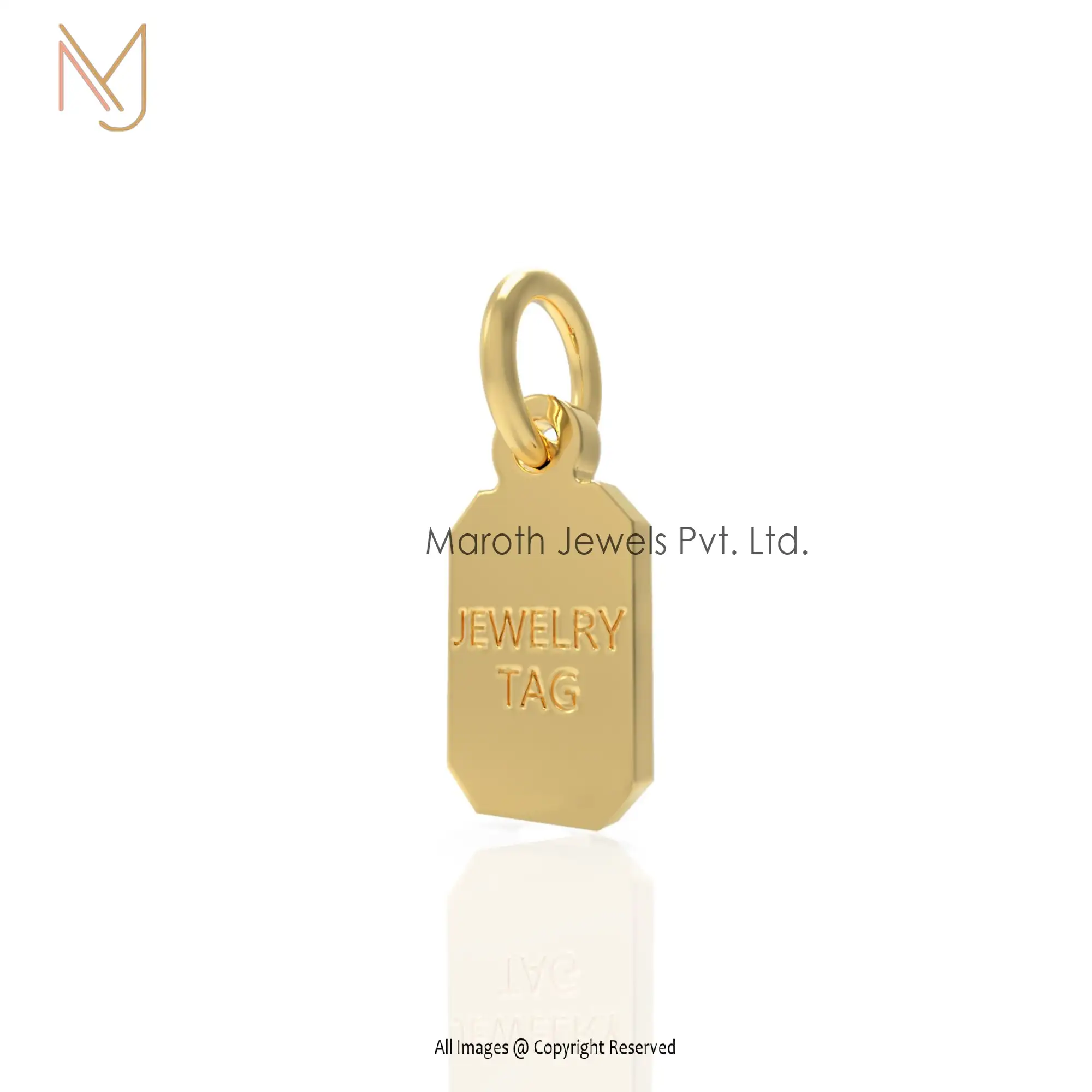 14k Yellow Gold TAG Pendant Jewelry Manufacturer